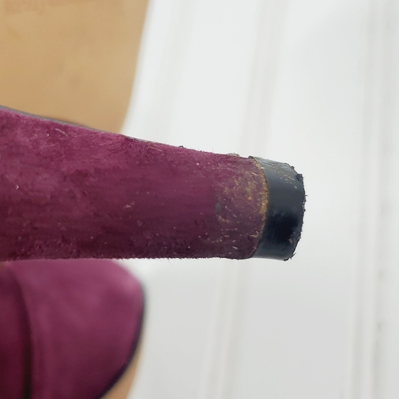 Kelly & Katie Venus Purple Leather Suede Pointy Toe Heels B502 - Picture 9 of 12